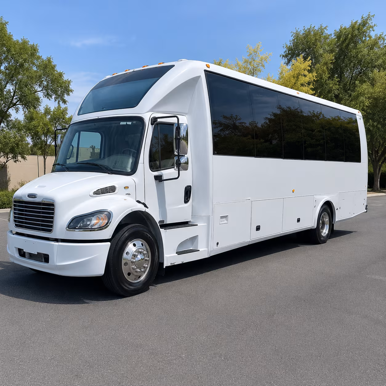 Passenger seating aboard a party bus rental serving McAllen