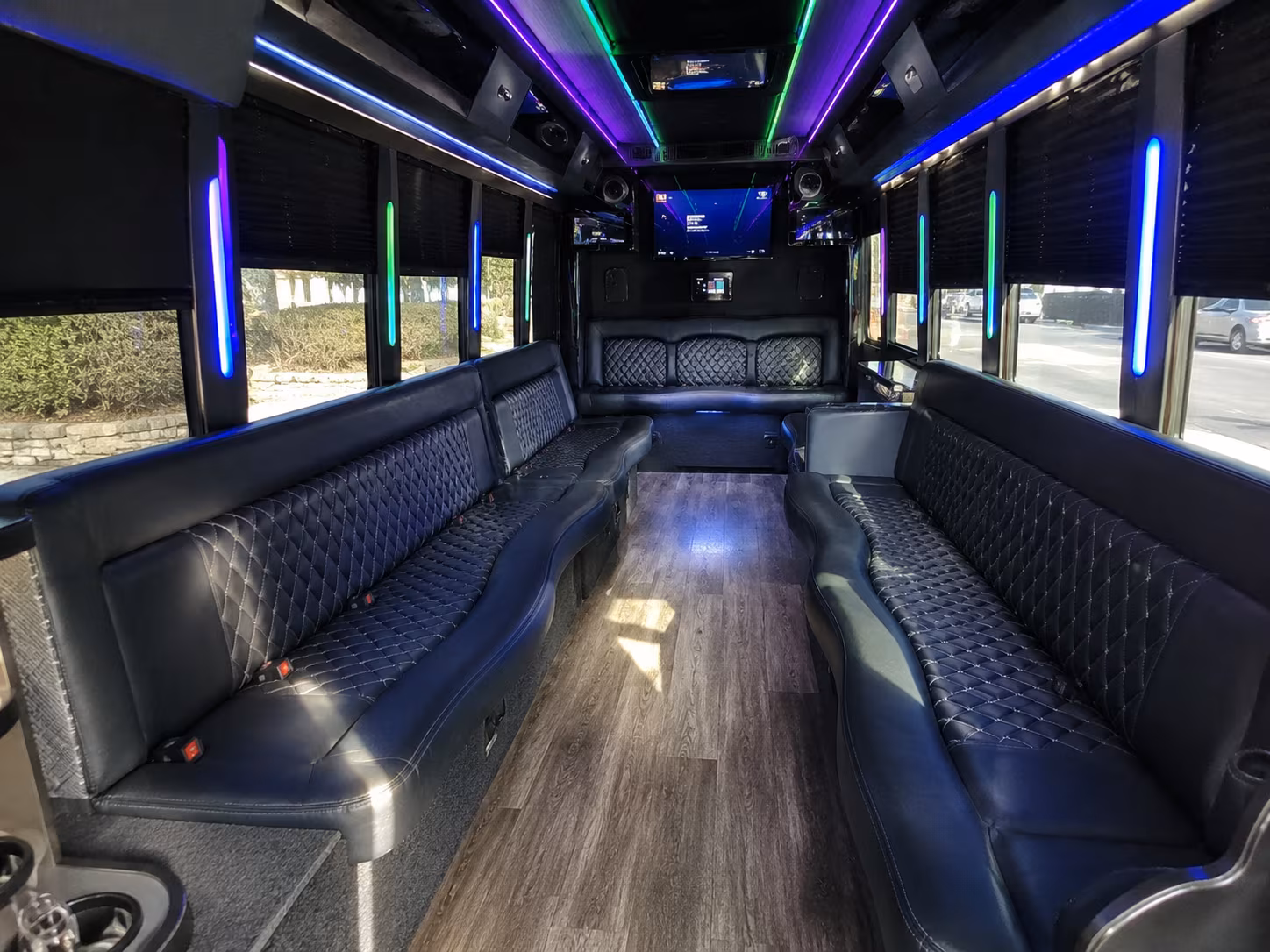 McAllen Bachelor & Bachelorette Transportation party bus exterior