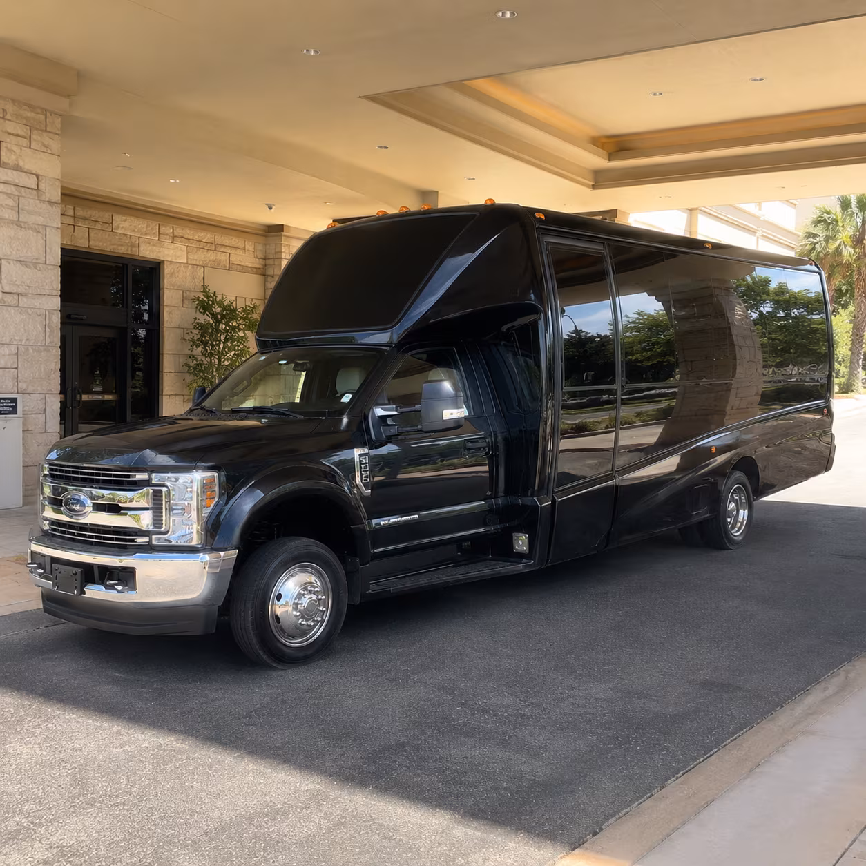 McAllen Private Event Transportation party bus exterior
