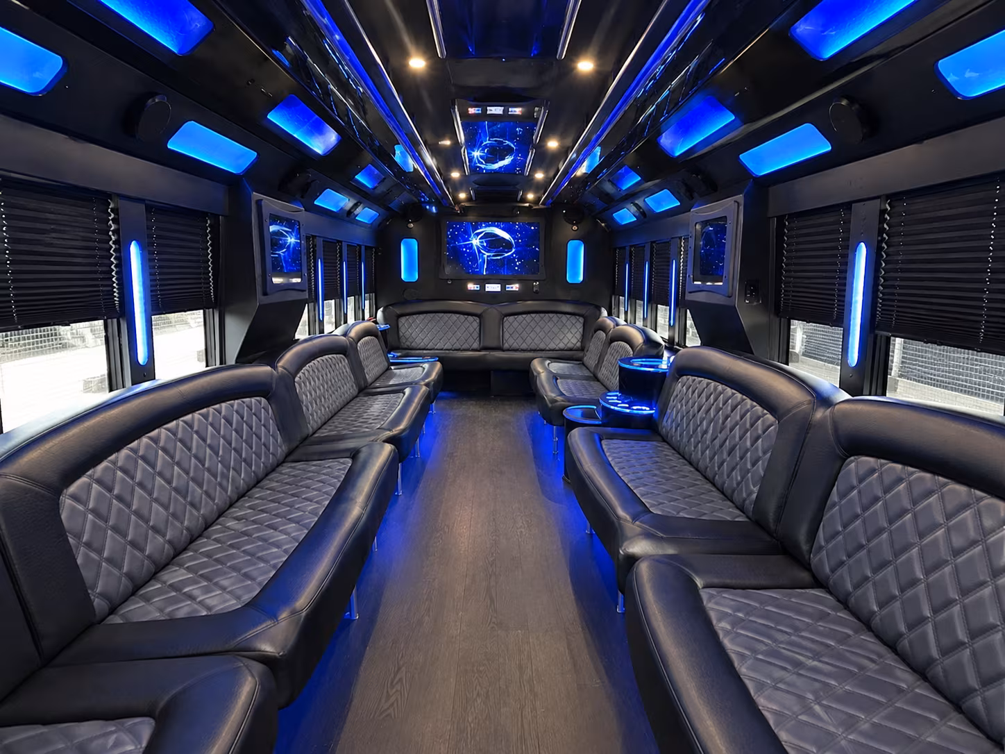 McAllen Private Event Transportation party bus exterior