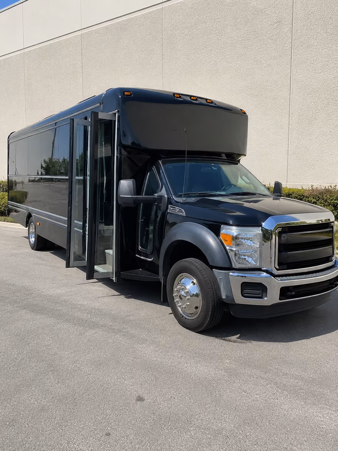 McAllen Private Event Transportation party bus exterior