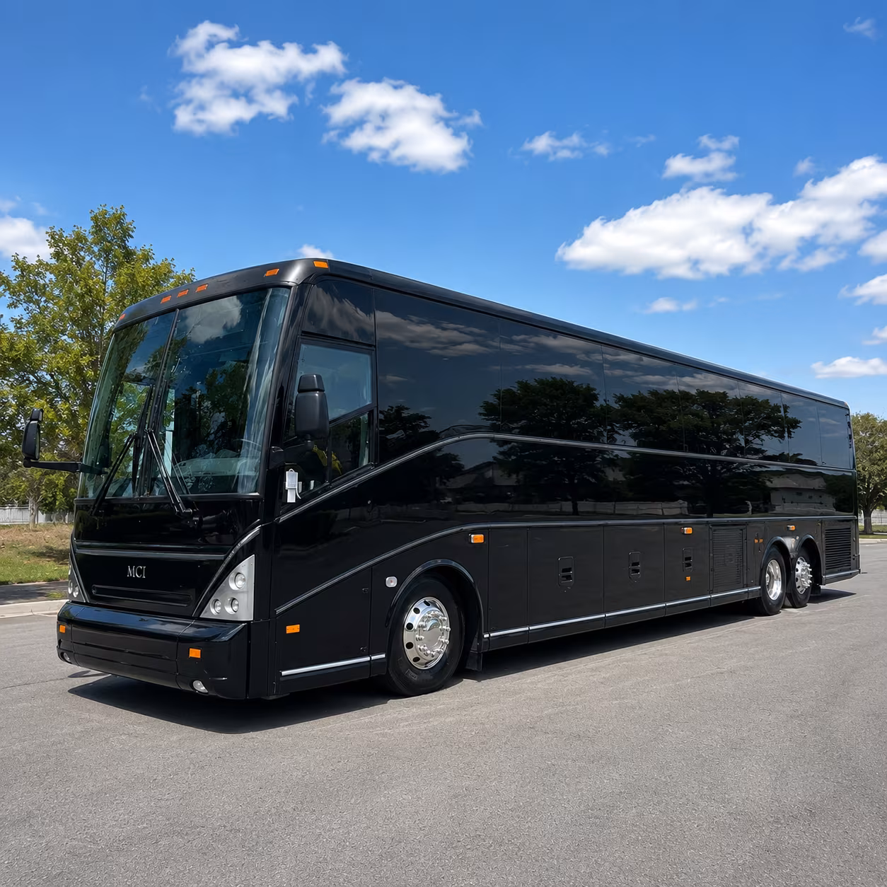 McAllen School Event Transportation party bus exterior