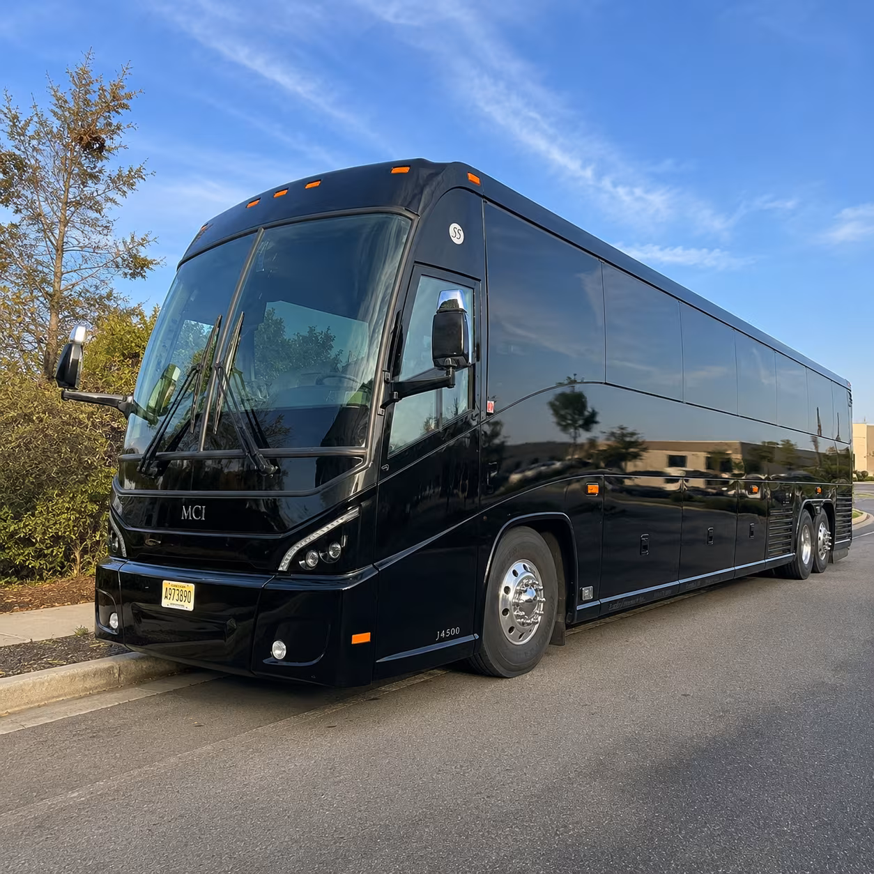 McAllen School Event Transportation party bus exterior