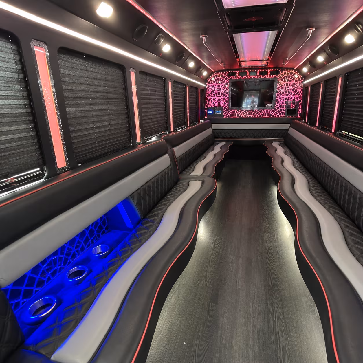 McAllen Sporting Event Transportation party bus exterior
