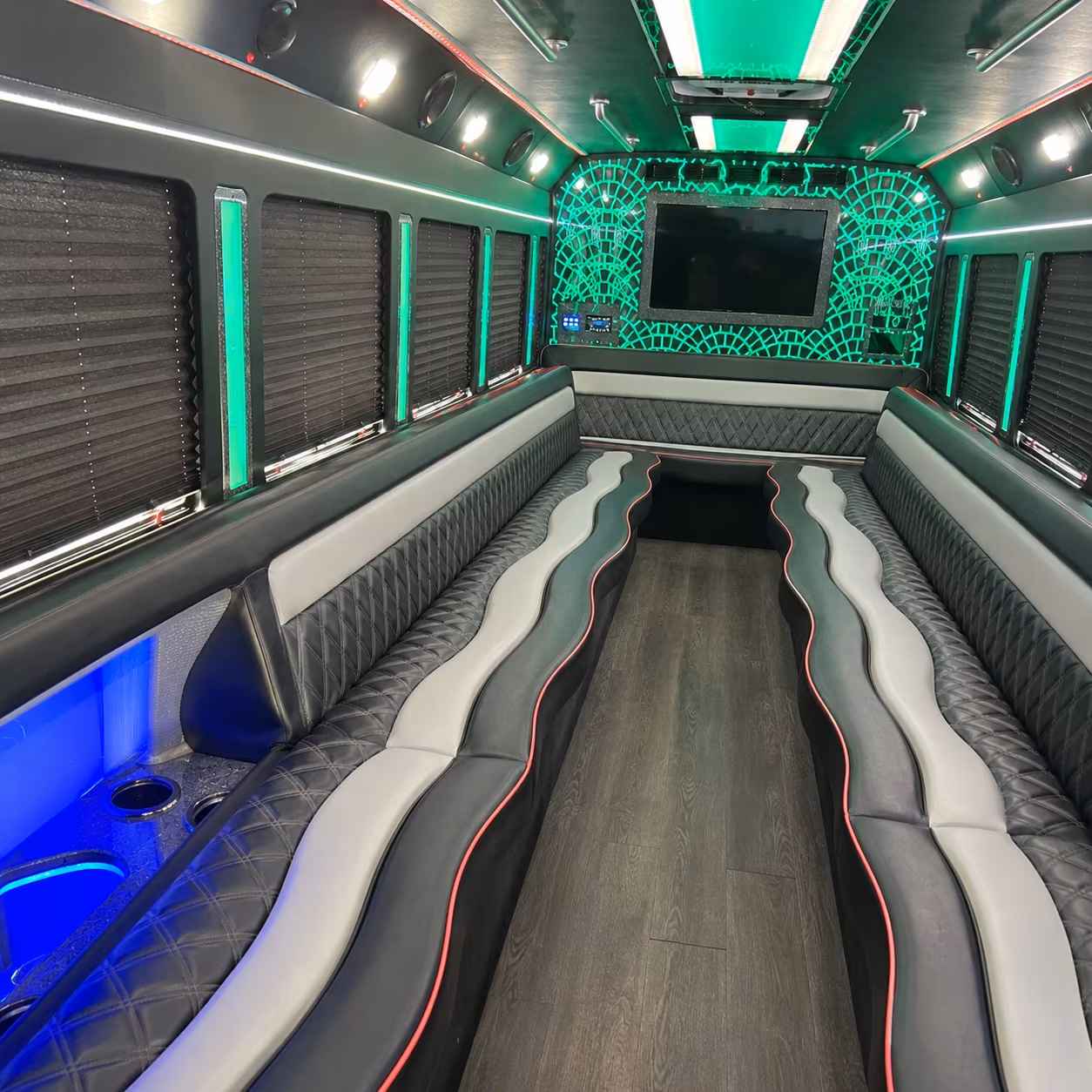 McAllen Sporting Event Transportation party bus exterior