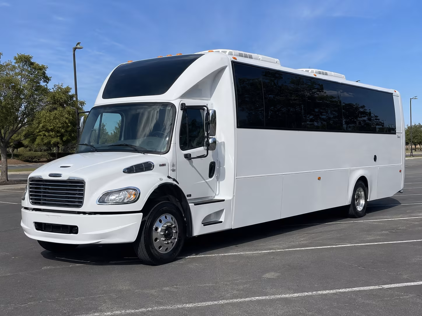 McAllen Wedding Transportation party bus exterior