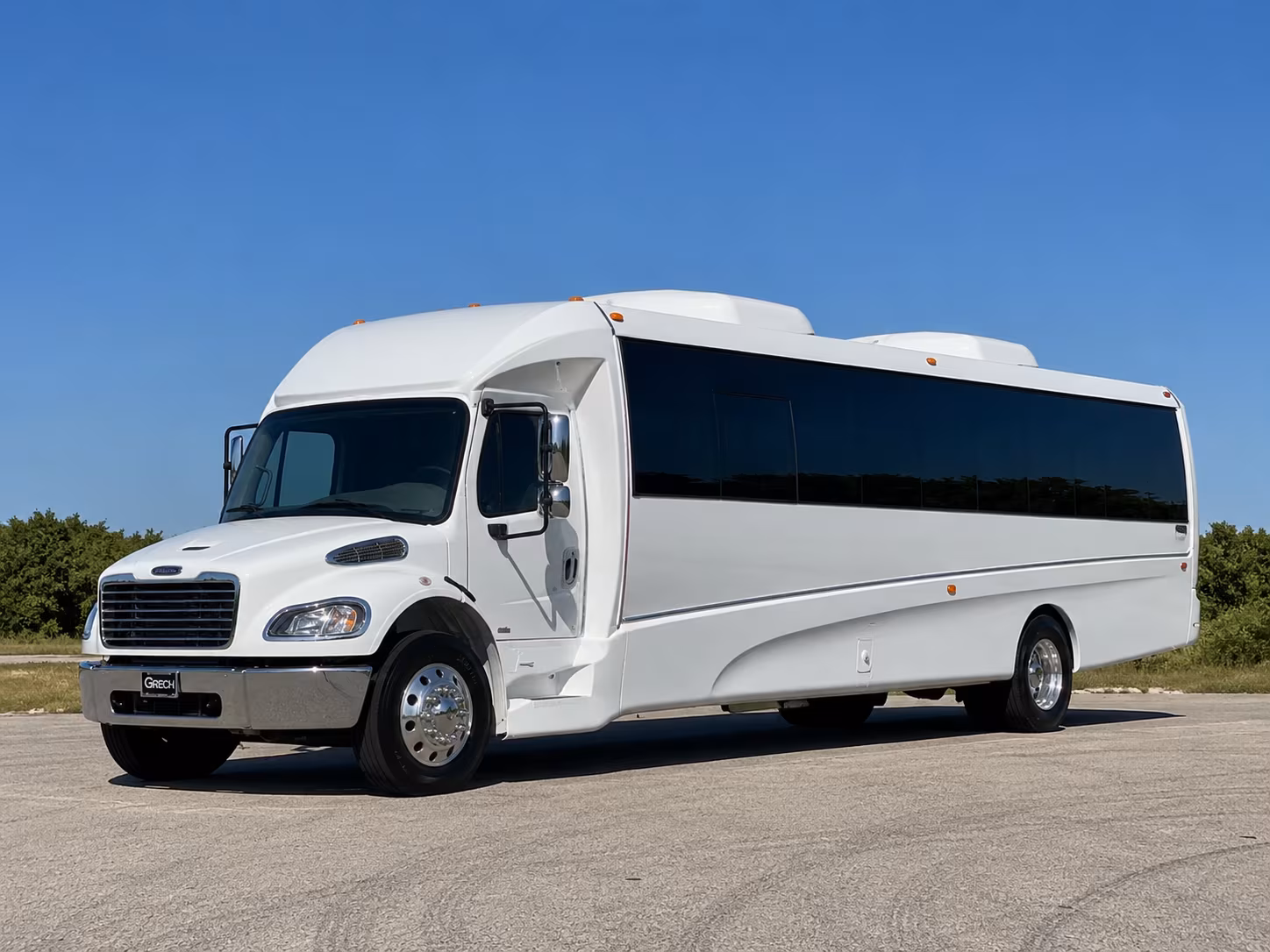 McAllen Wedding Transportation party bus exterior