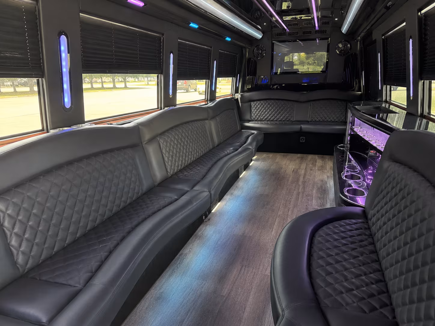 McAllen Wedding Transportation onboard seating
