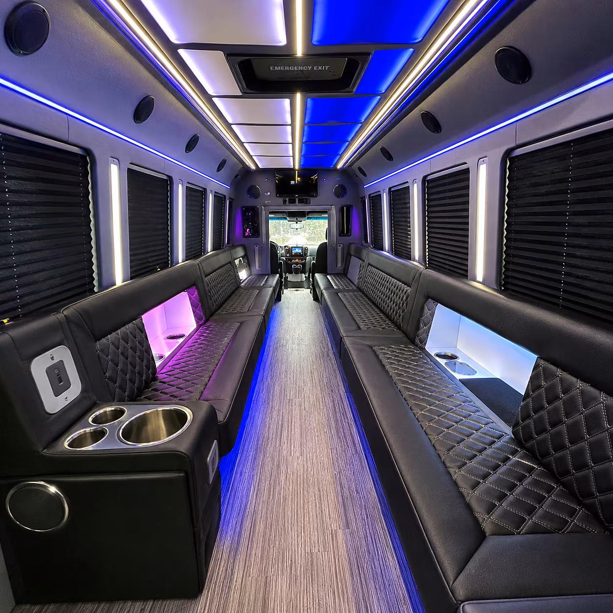 McAllen Winery Tour & Pub Crawl Transportation party bus interior